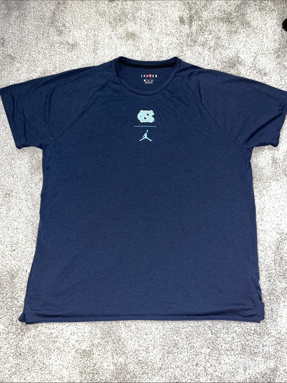 Dark Navy Blue UNC North Carolina Tar Heels T shirt XXL Jordan Poly Blend
